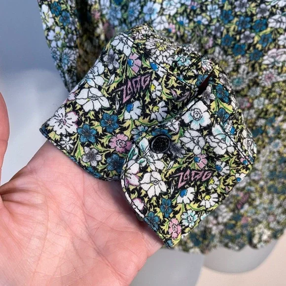 ZADIG & VOLTAIRE Tink Crinkle Flower Top Liberty Garden Floral Size XS - Picture 6 of 8